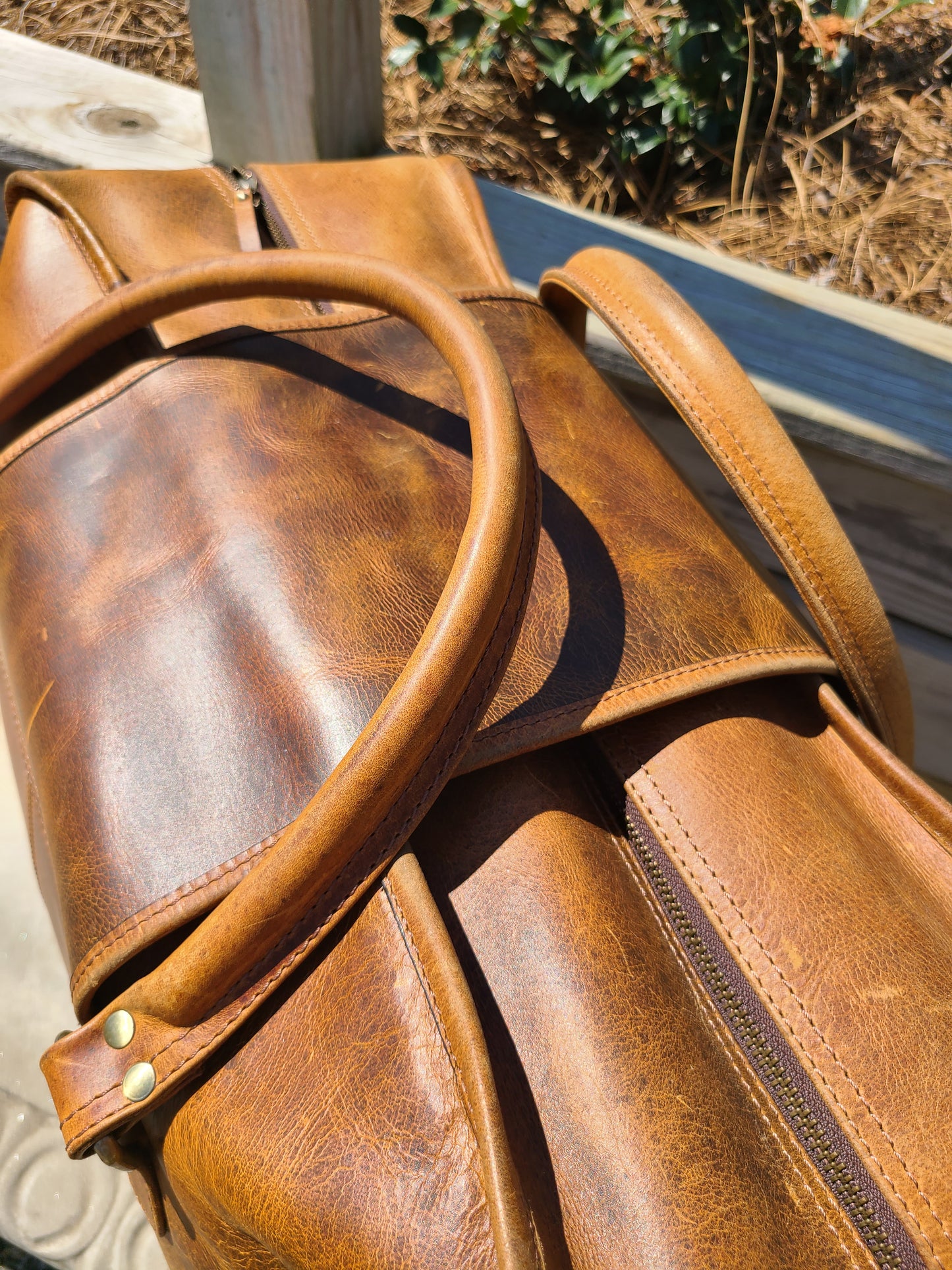 Italian Leather Weekender Duffel-Status Co. Leather Studio