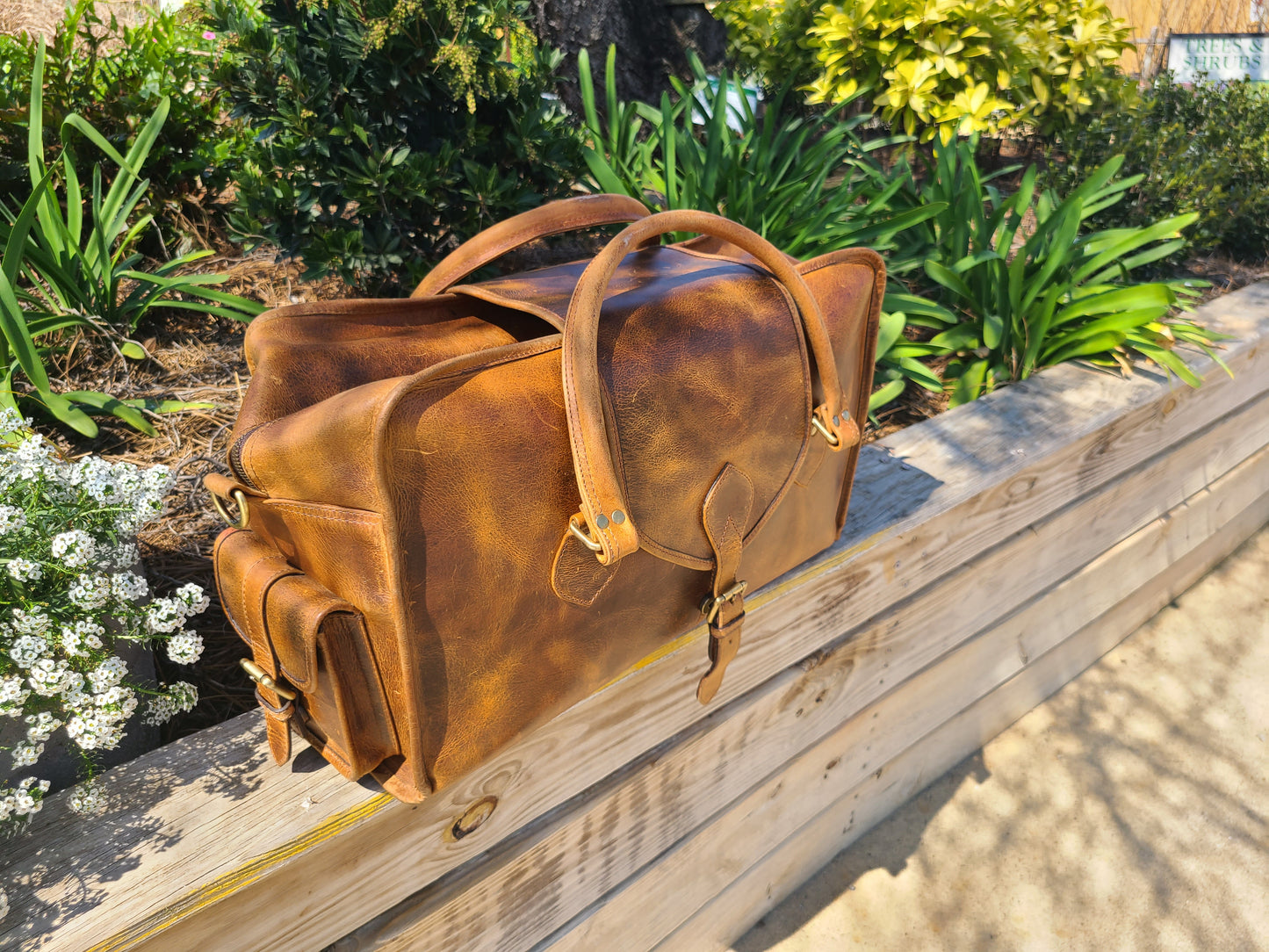 Italian Leather Weekender Duffel-Status Co. Leather Studio