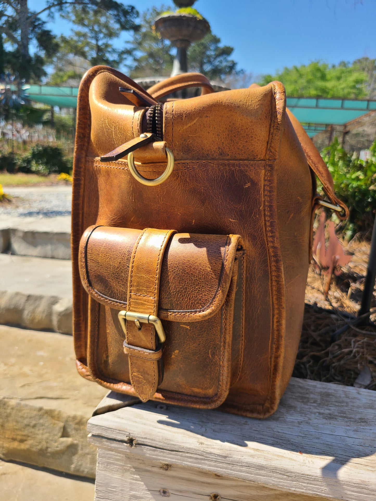 Italian Leather Weekender Duffel-Status Co. Leather Studio