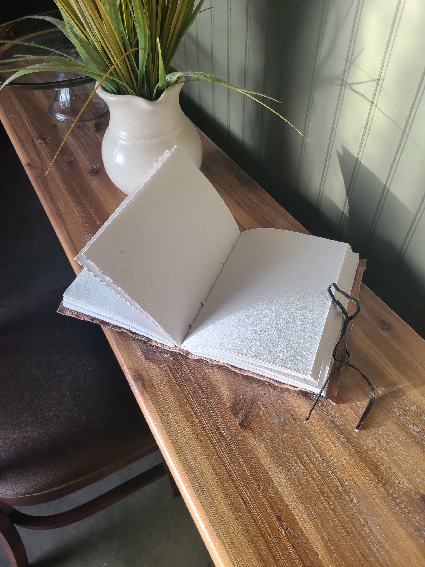 Celtic Cross Leather Writing Journal - Black and Red-Status Co. Leather Studio