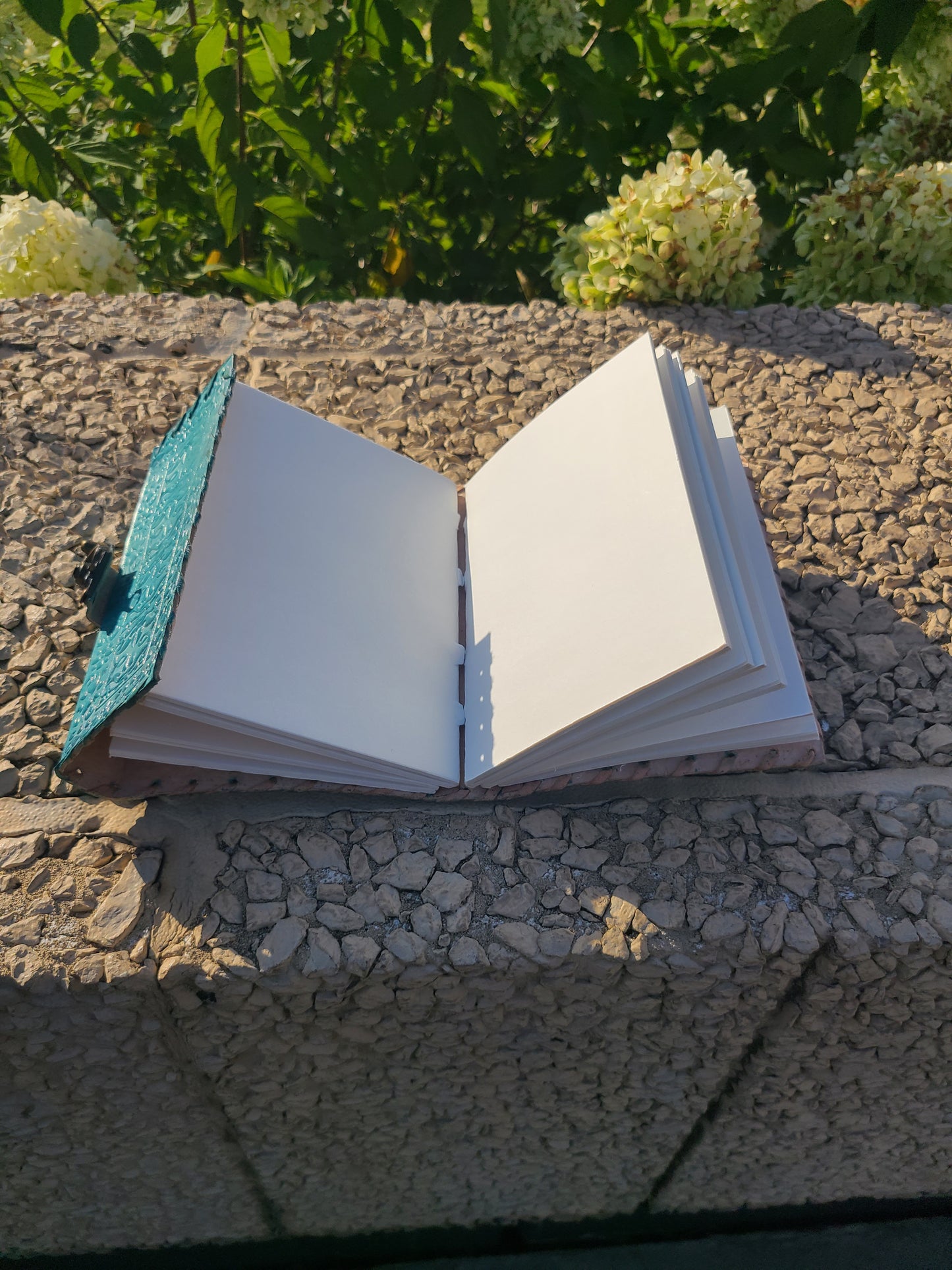 Turquoise Leather C-Lock Journal-Status Co. Leather Studio