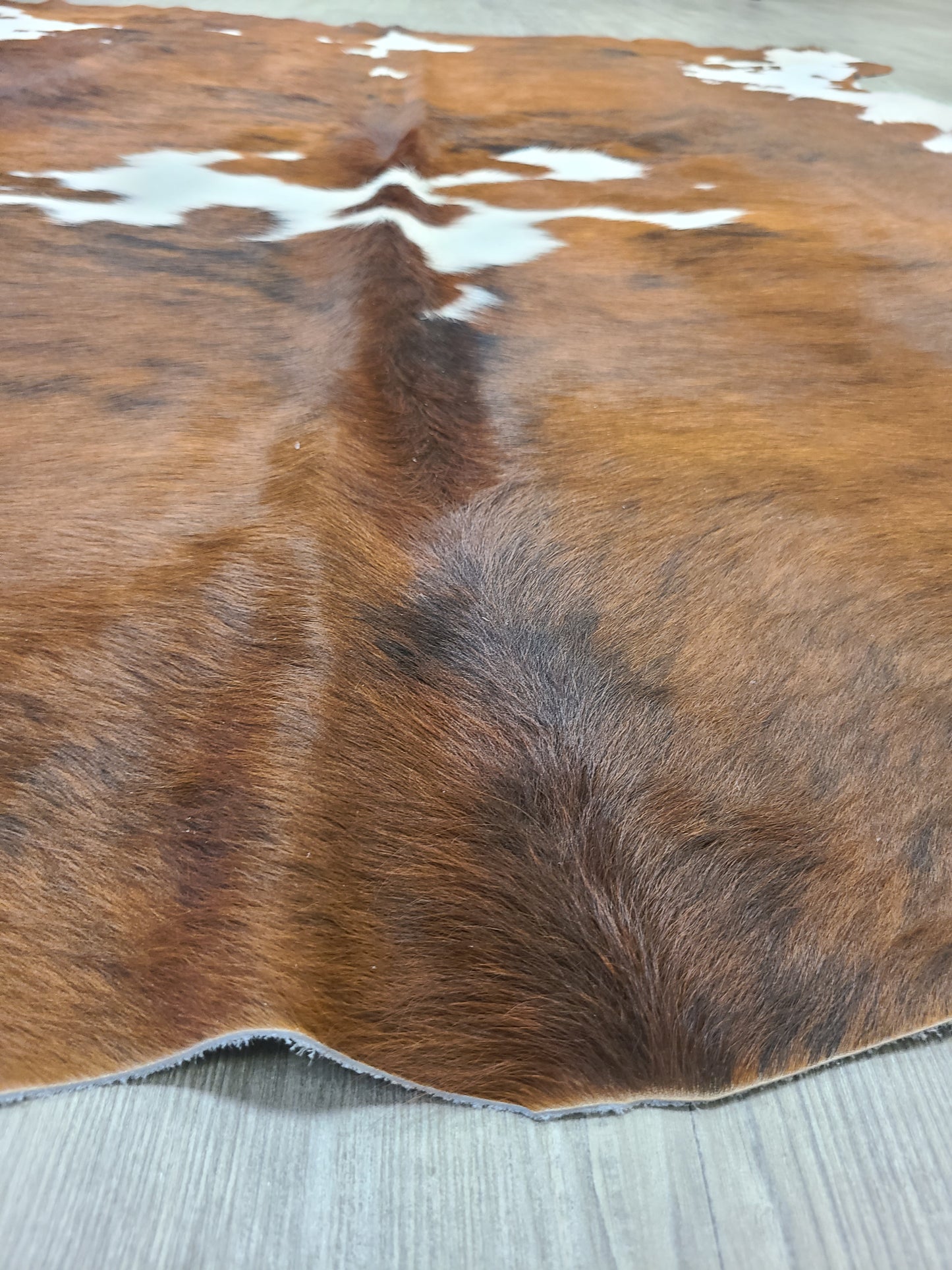 Brazilian Cowhide Rug - Brown & White Spotted - 8 ft x 6 ft-Status Co. Leather Studio