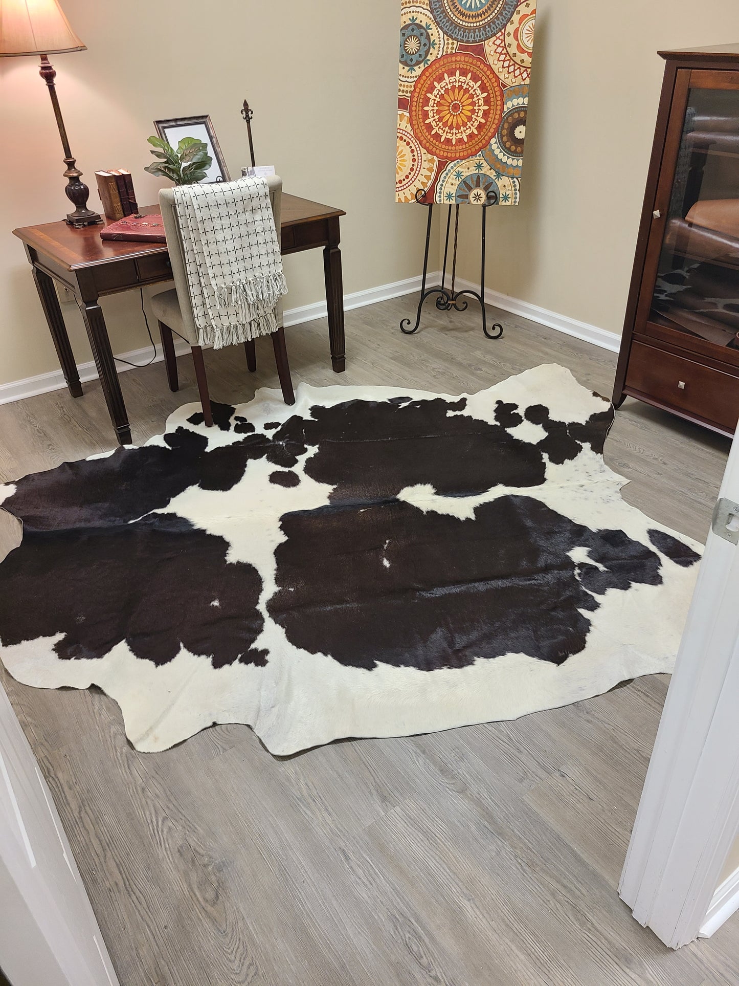Brazilian Cowhide Rug - Black & White Spotted - 9 ft x 7 ft-Status Co. Leather Studio