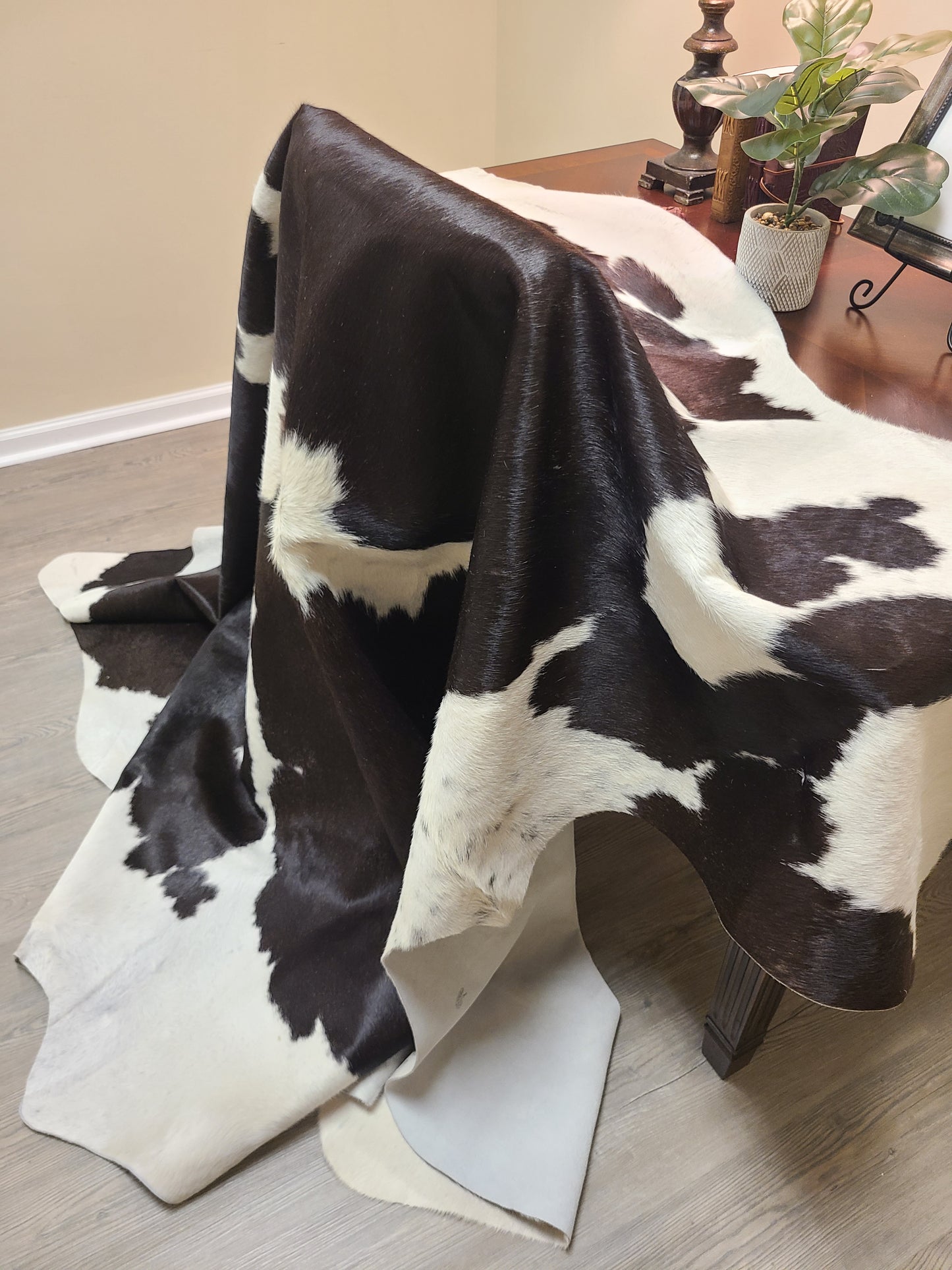 Brazilian Cowhide Rug - Black & White Spotted - 9 ft x 7 ft-Status Co. Leather Studio