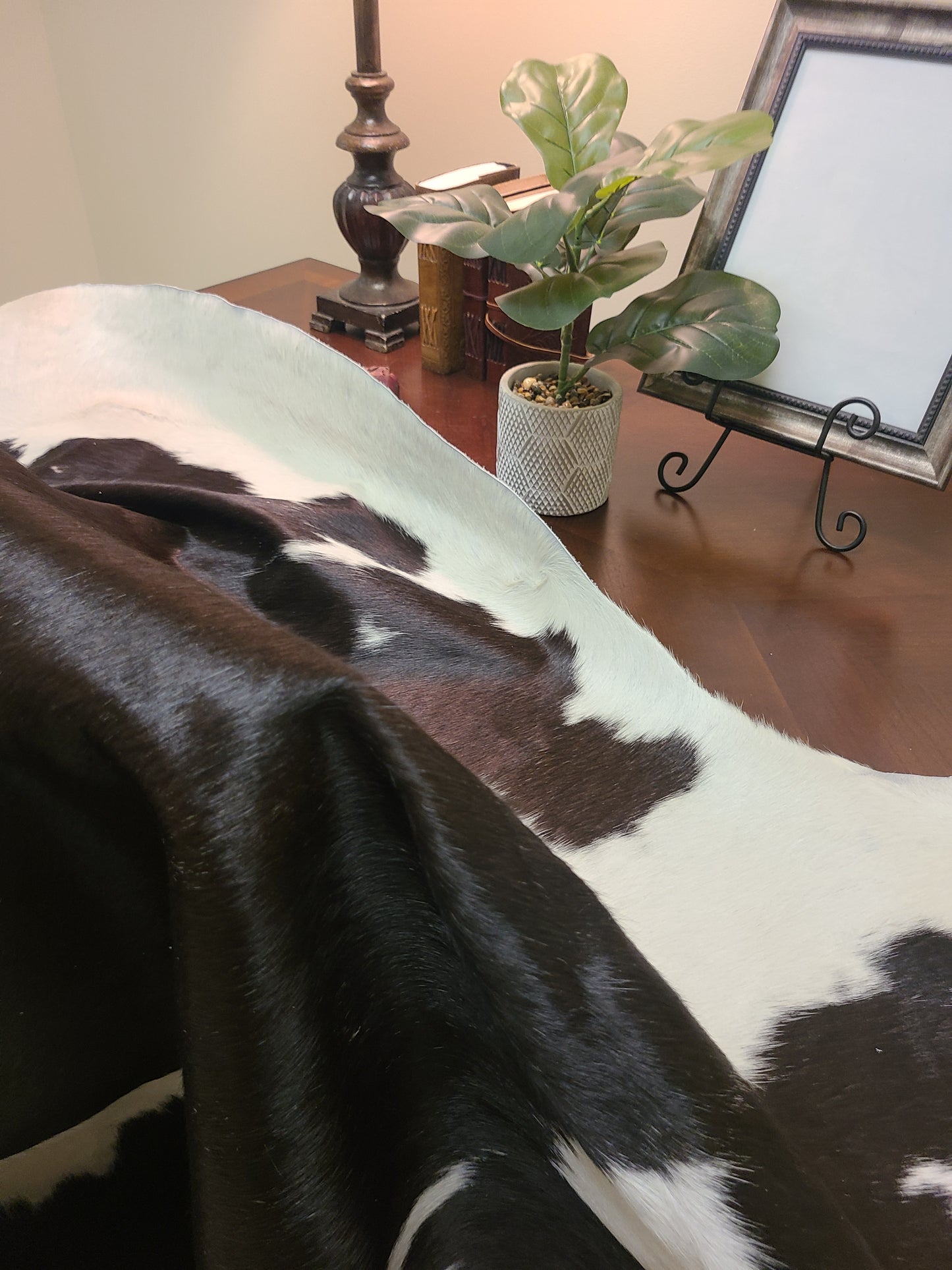 Brazilian Cowhide Rug - Black & White Spotted - 9 ft x 7 ft-Status Co. Leather Studio