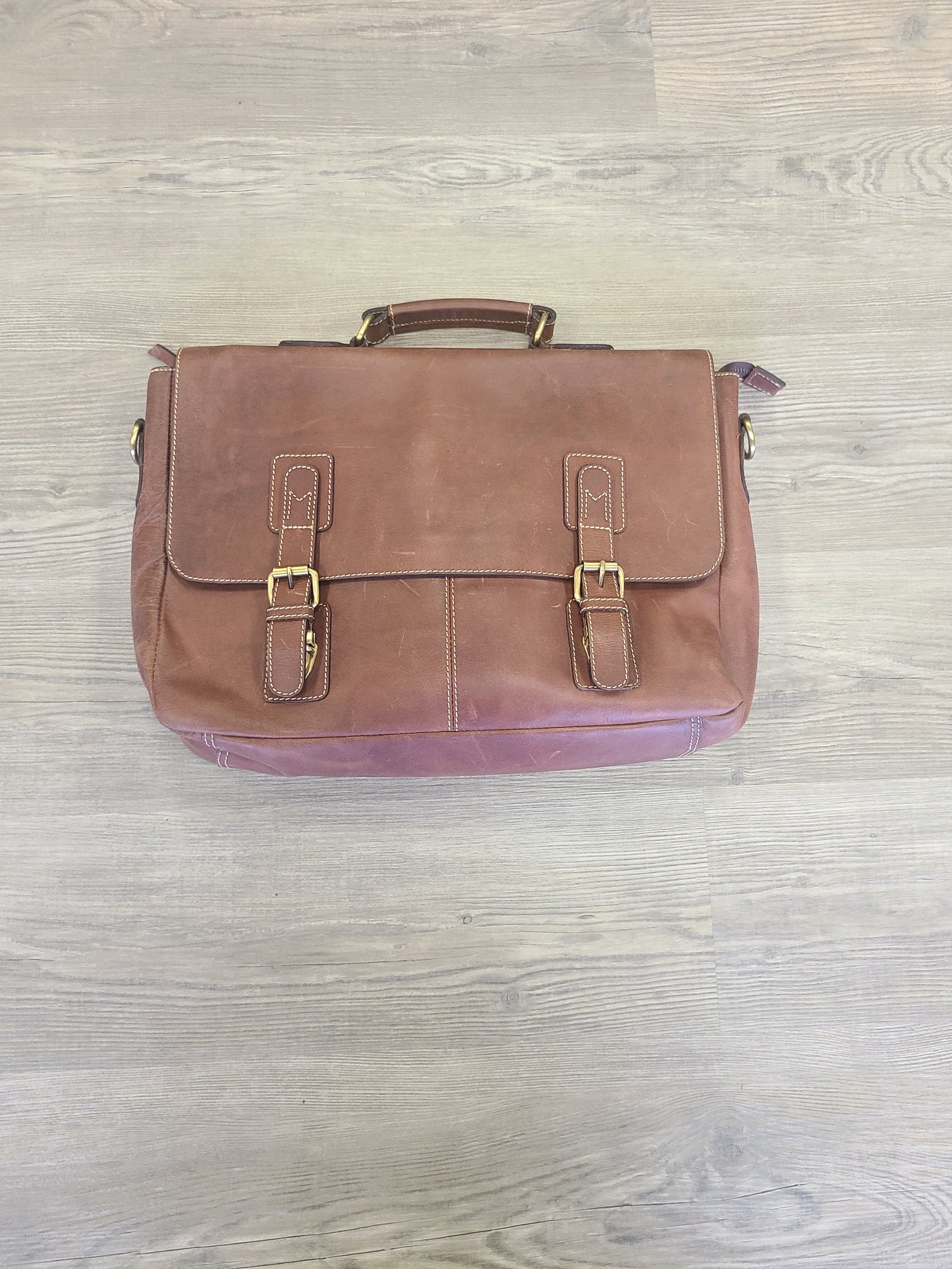 Classic Leather Stitched Messenger Bag-Status Co. Leather Studio