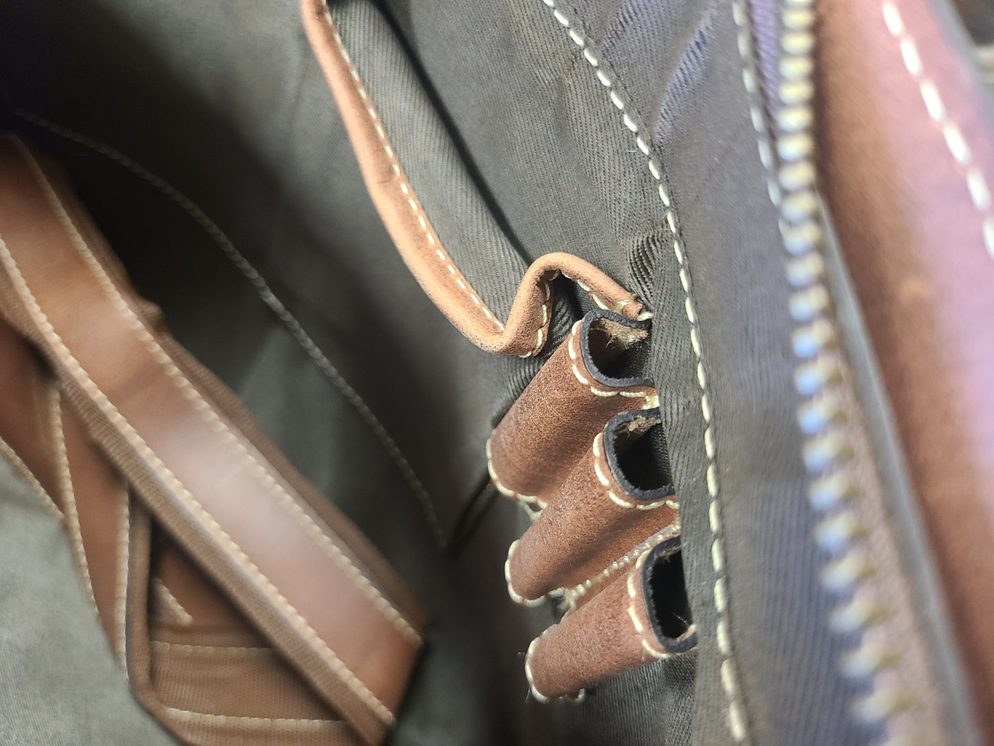Classic Leather Stitched Messenger Bag-Status Co. Leather Studio