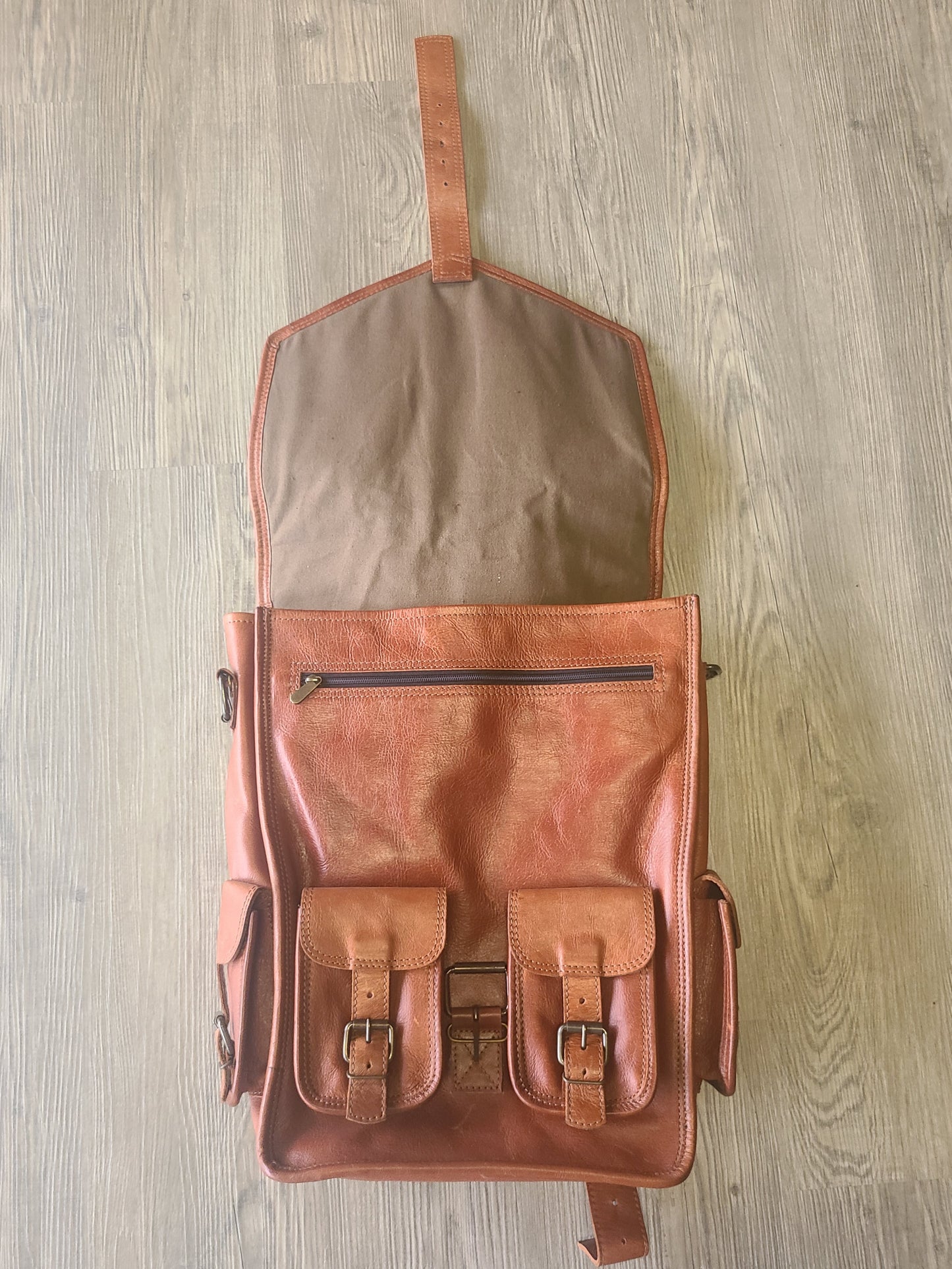 Leather Cowhide Travel Rucksack-Status Co. Leather Studio