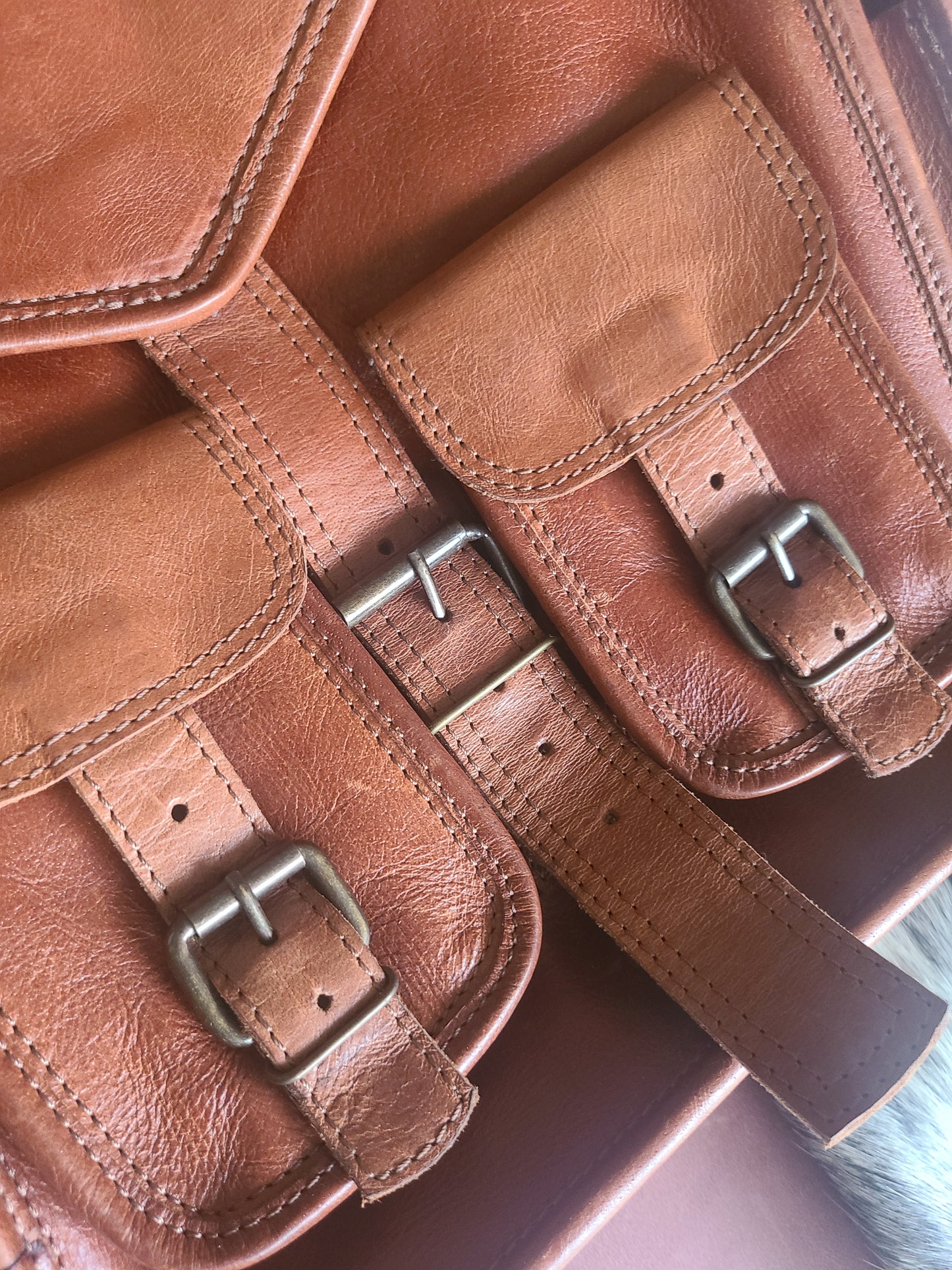 Leather Cowhide Travel Rucksack-Status Co. Leather Studio