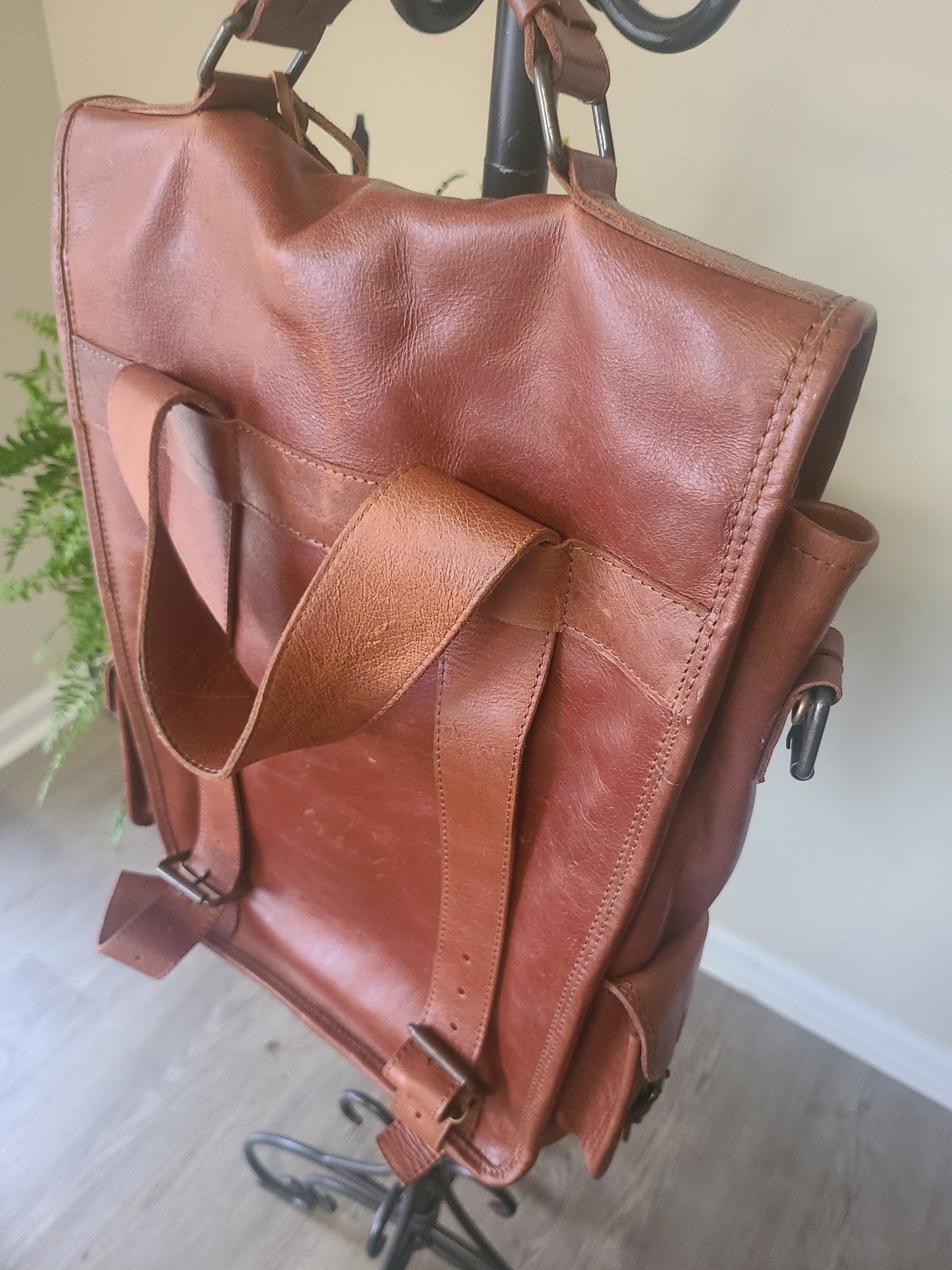 Leather Cowhide Travel Rucksack-Status Co. Leather Studio