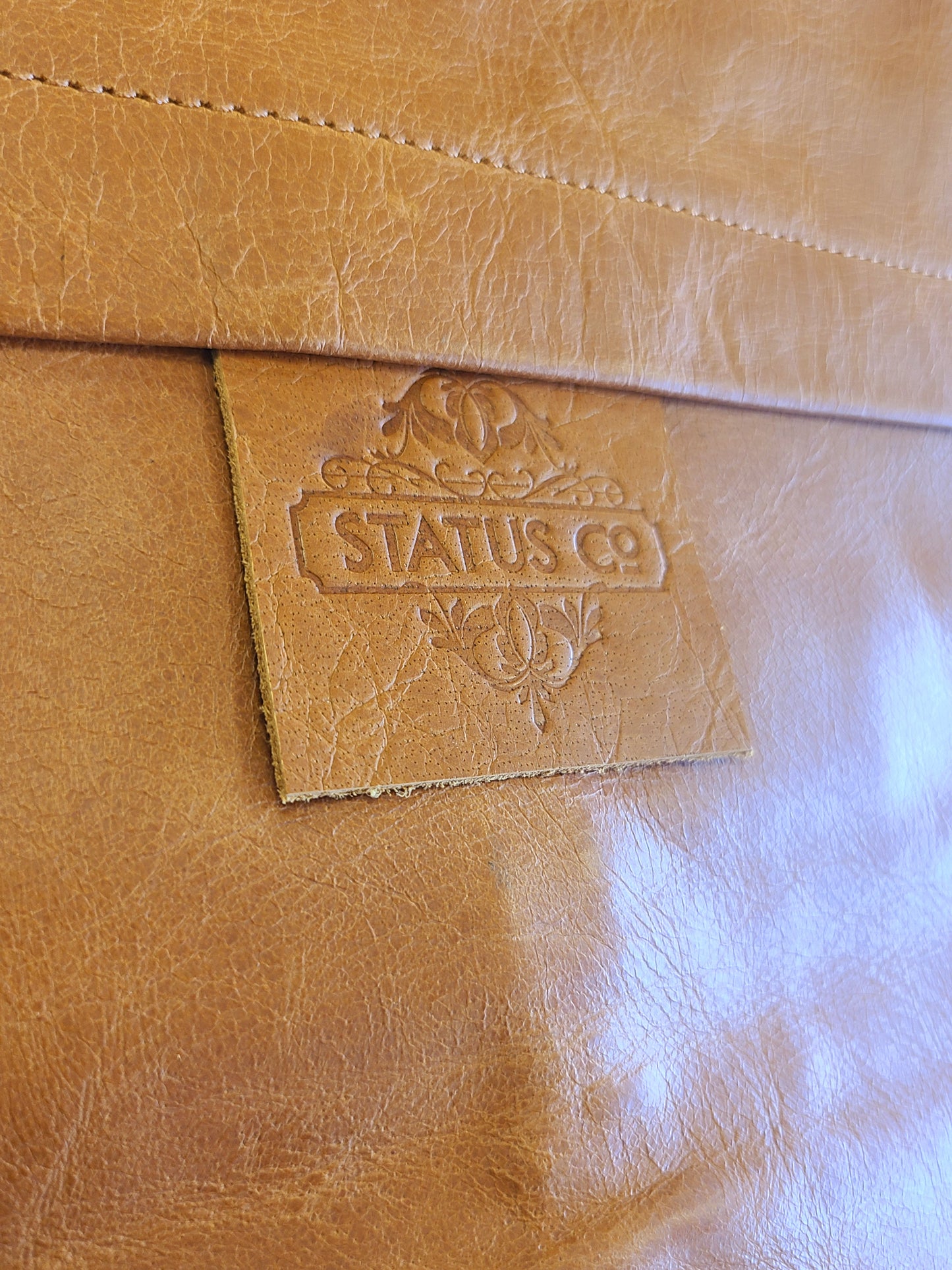 100% Lambskin Leather Caramel Brown Throw Pillow Cover - 18 x 18-Status Co. Leather Studio