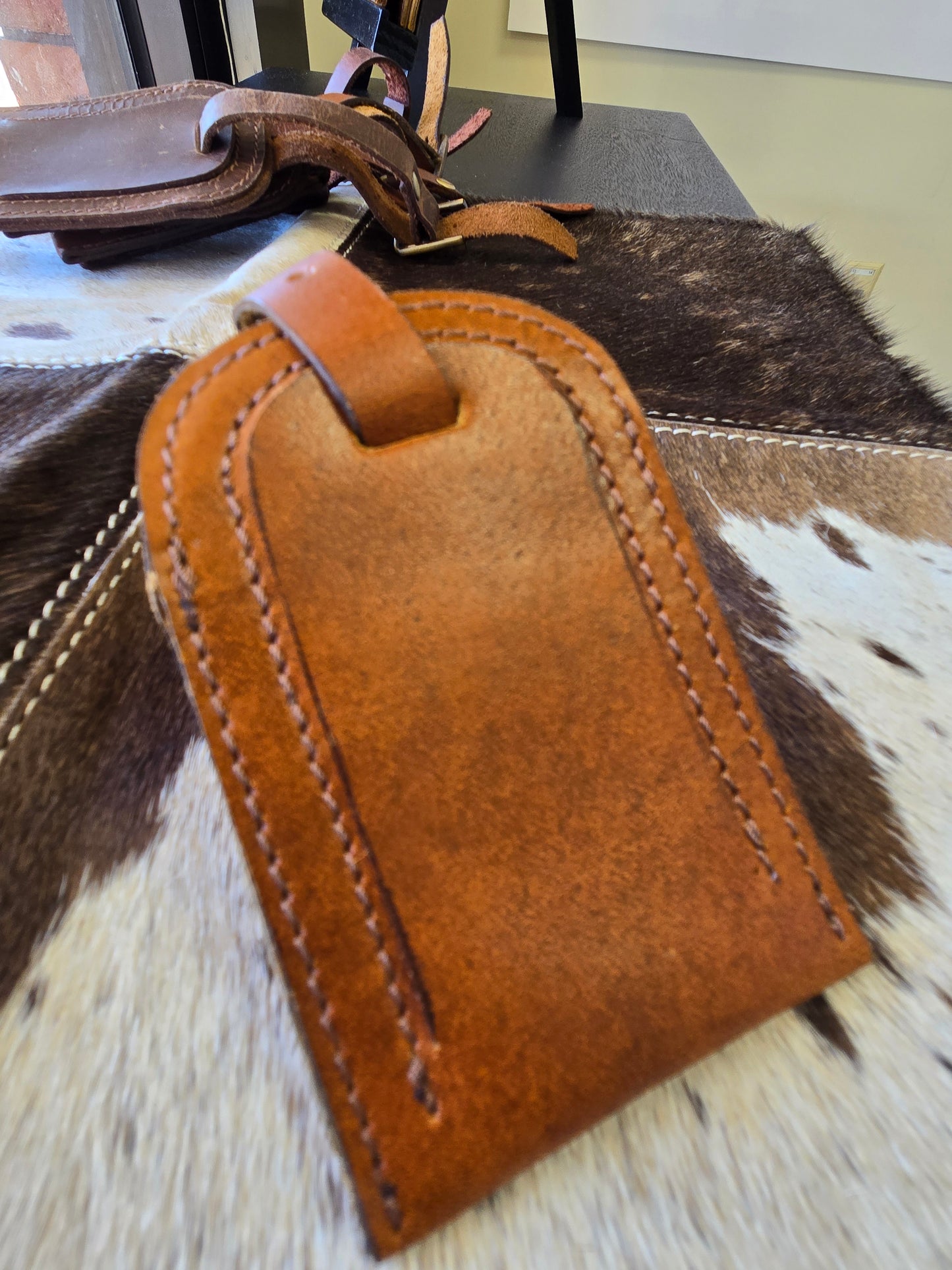 Handcrafted Leather Luggage Tag