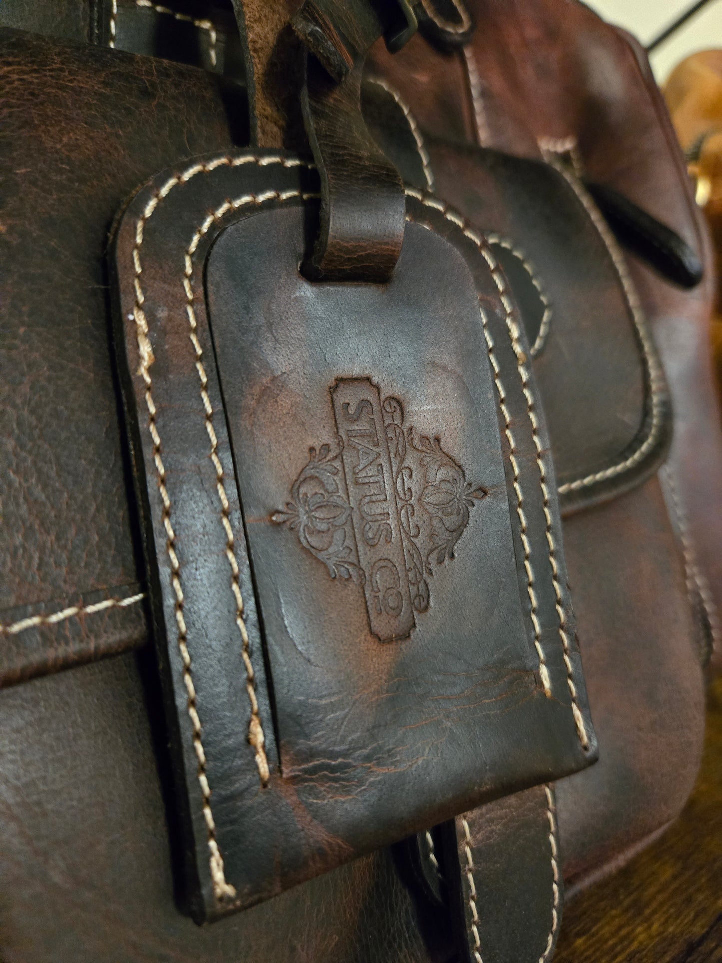 Handcrafted Leather Luggage Tag