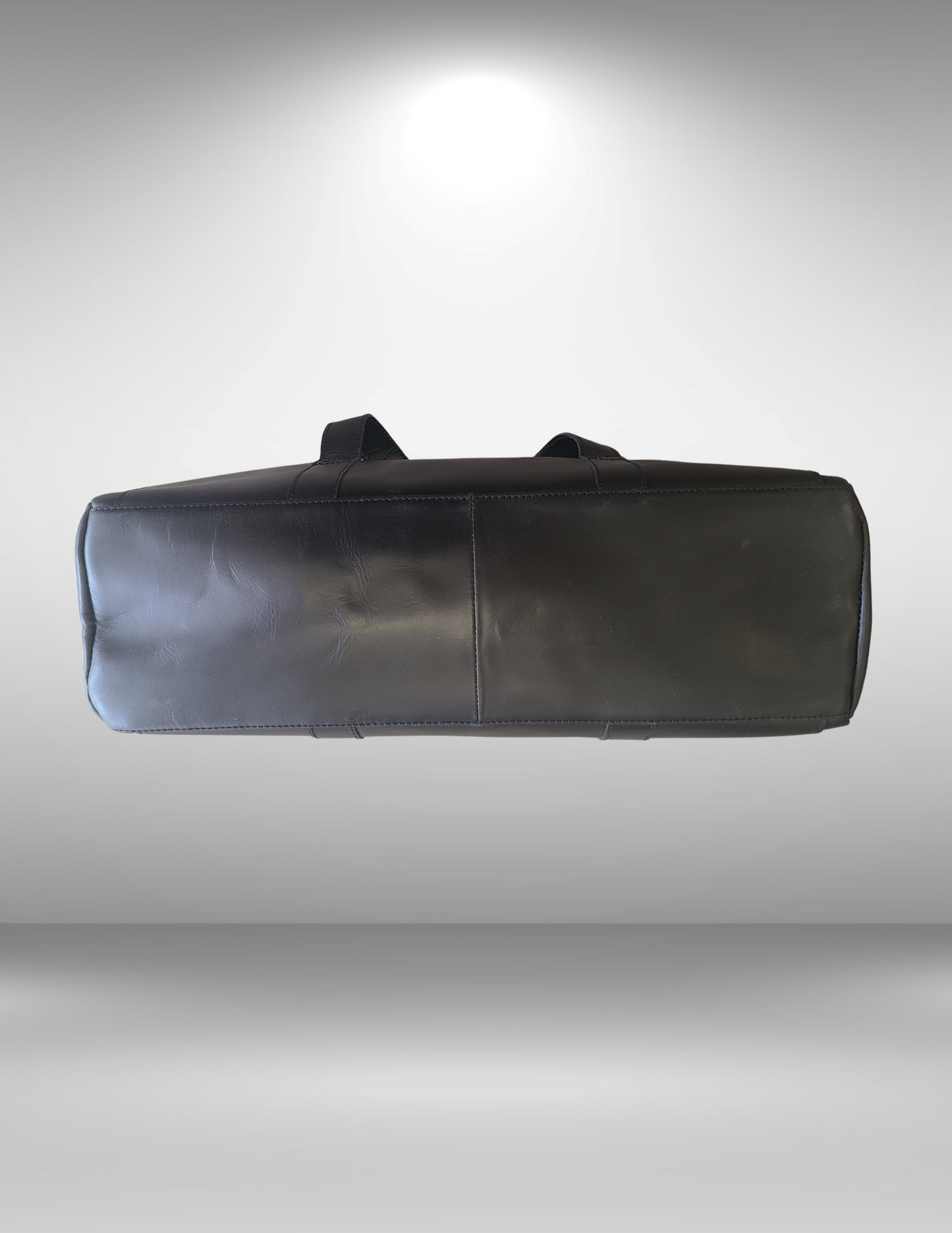 SLIM BLACK LEATHER CARRY-ON BAG-Status Co. Leather Studio