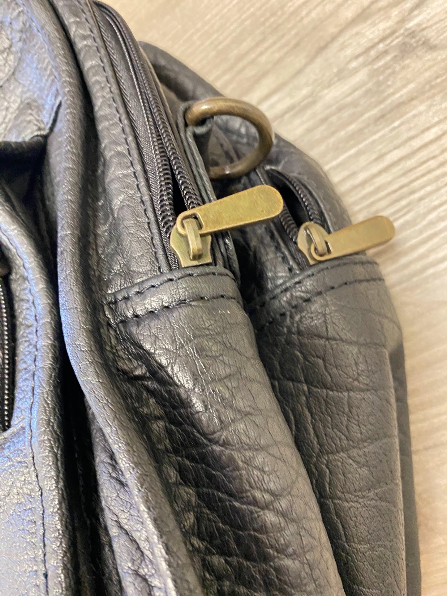 Classic Black Leather Soft Briefcase-Status Co. Leather Studio