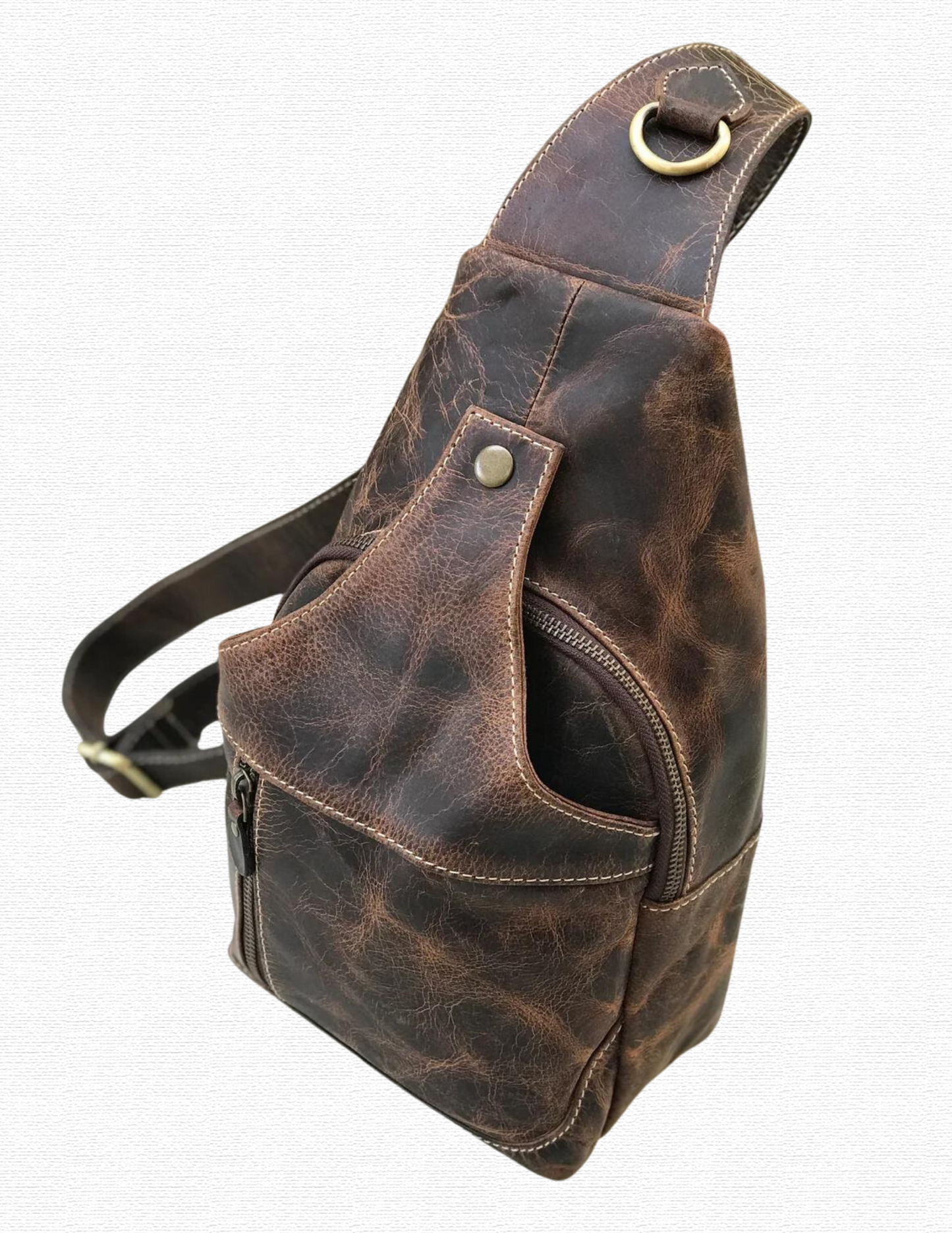 Modern Leather Chest Bag - Crunch Buffalo-Status Co. Leather Studio
