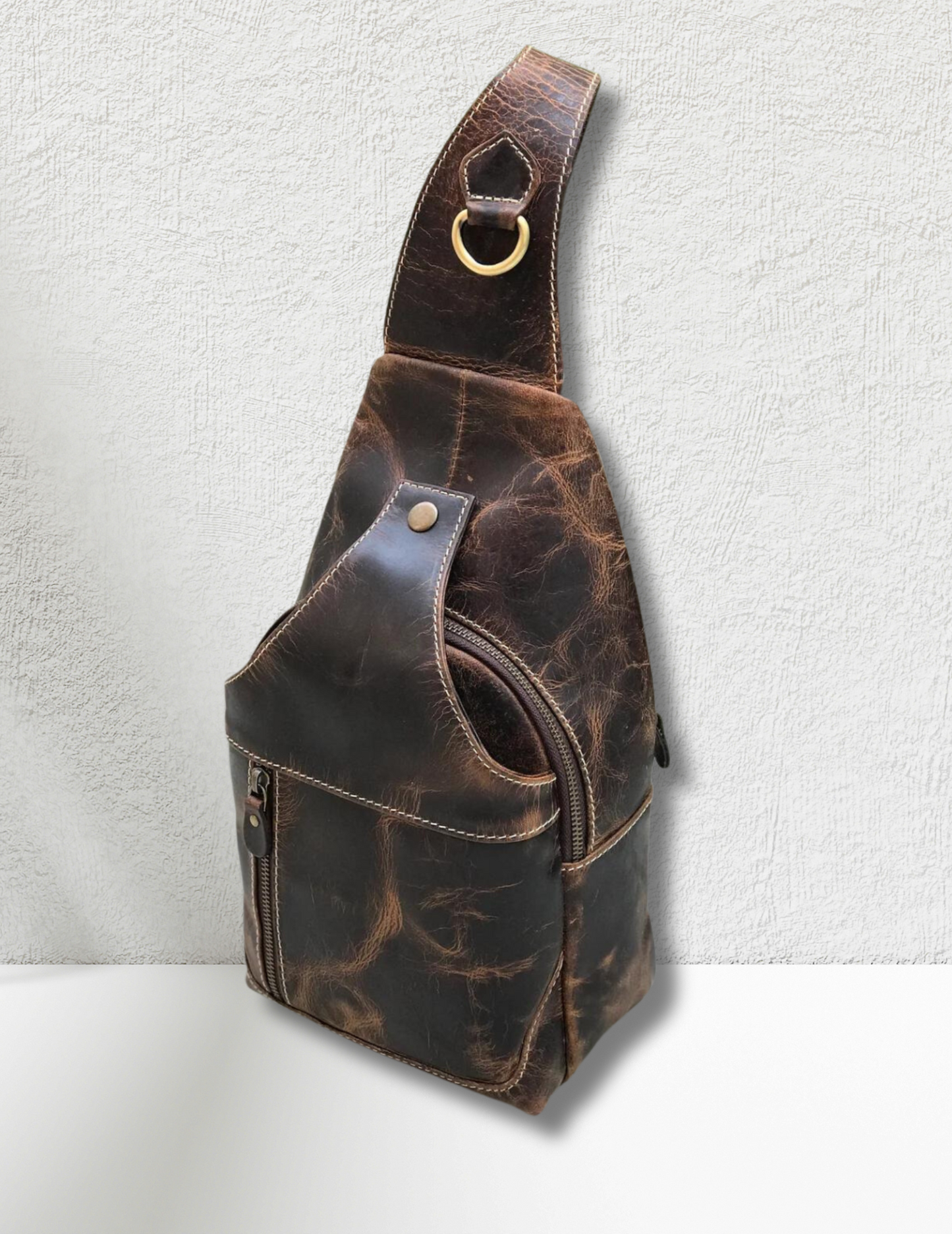 Modern Leather Chest Bag - Crunch Buffalo-Status Co. Leather Studio