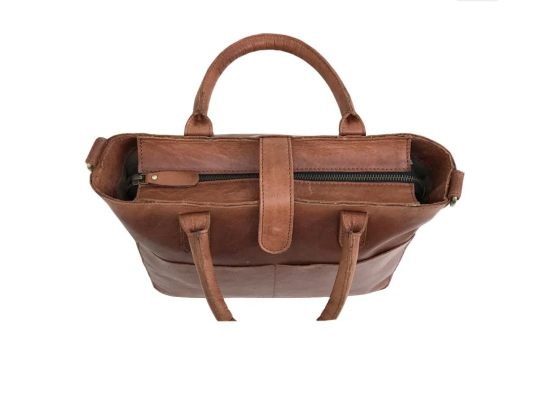 Women's Cowhide Leather Handbag-Status Co. Leather Studio