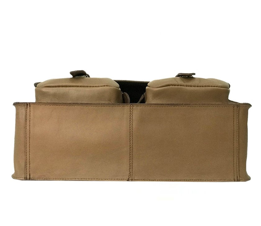 Brazilian Cowhide Executive Taupe Messenger Bag