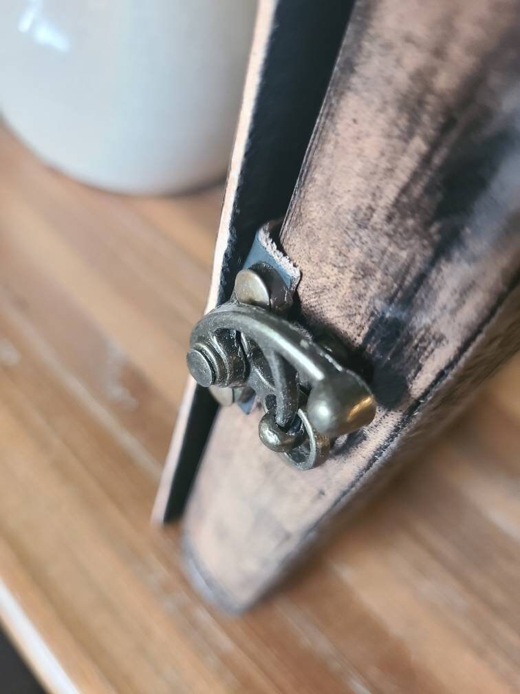 Gothic Cross Leather Writing Journal - Black and Tan-Status Co. Leather Studio