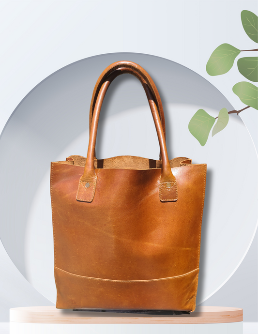 Women's Shopper Leather Tote Bag-Status Co. Leather Studio