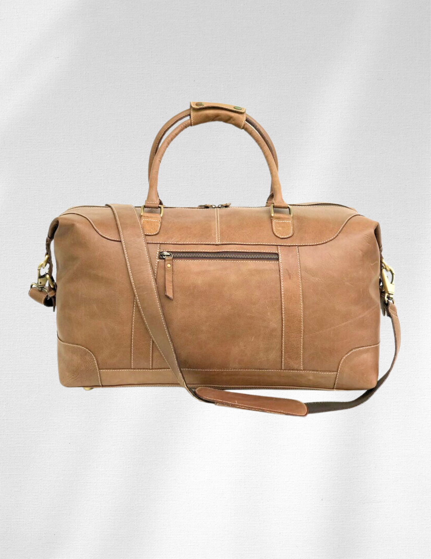Soft Leather Cowhide Weekender Bag-Status Co. Leather Studio
