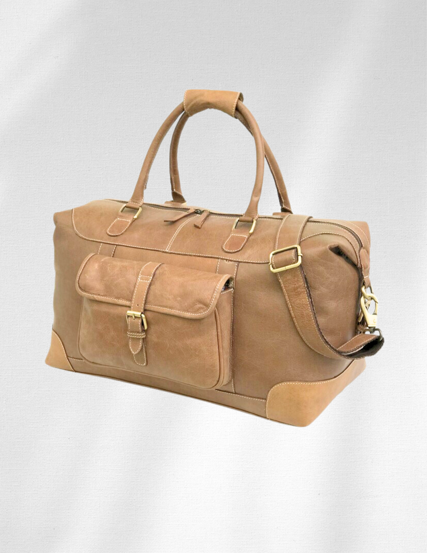 Soft Leather Cowhide Weekender Bag-Status Co. Leather Studio
