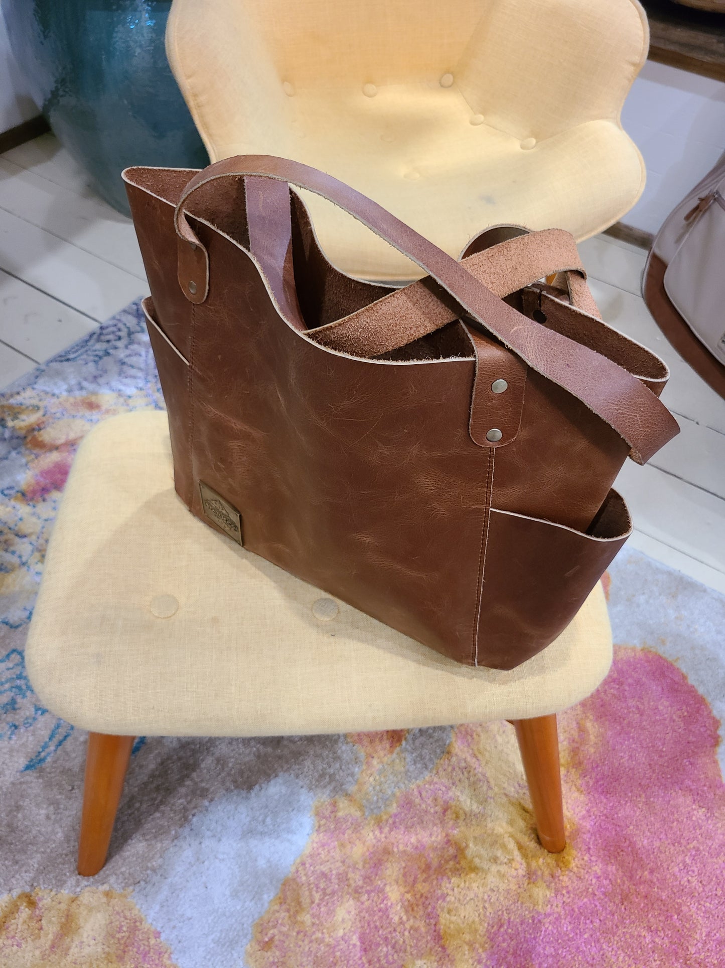 Cowhide Leather Designer Tote & Carry-On Bag-Status Co. Leather Studio