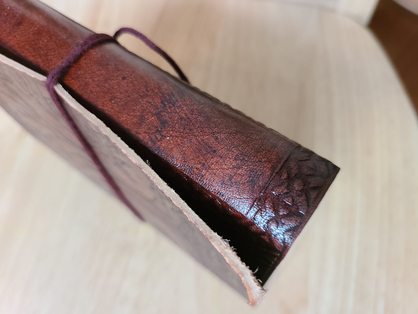 Tree Of Life Red Leather Writing Journal-Status Co. Leather Studio