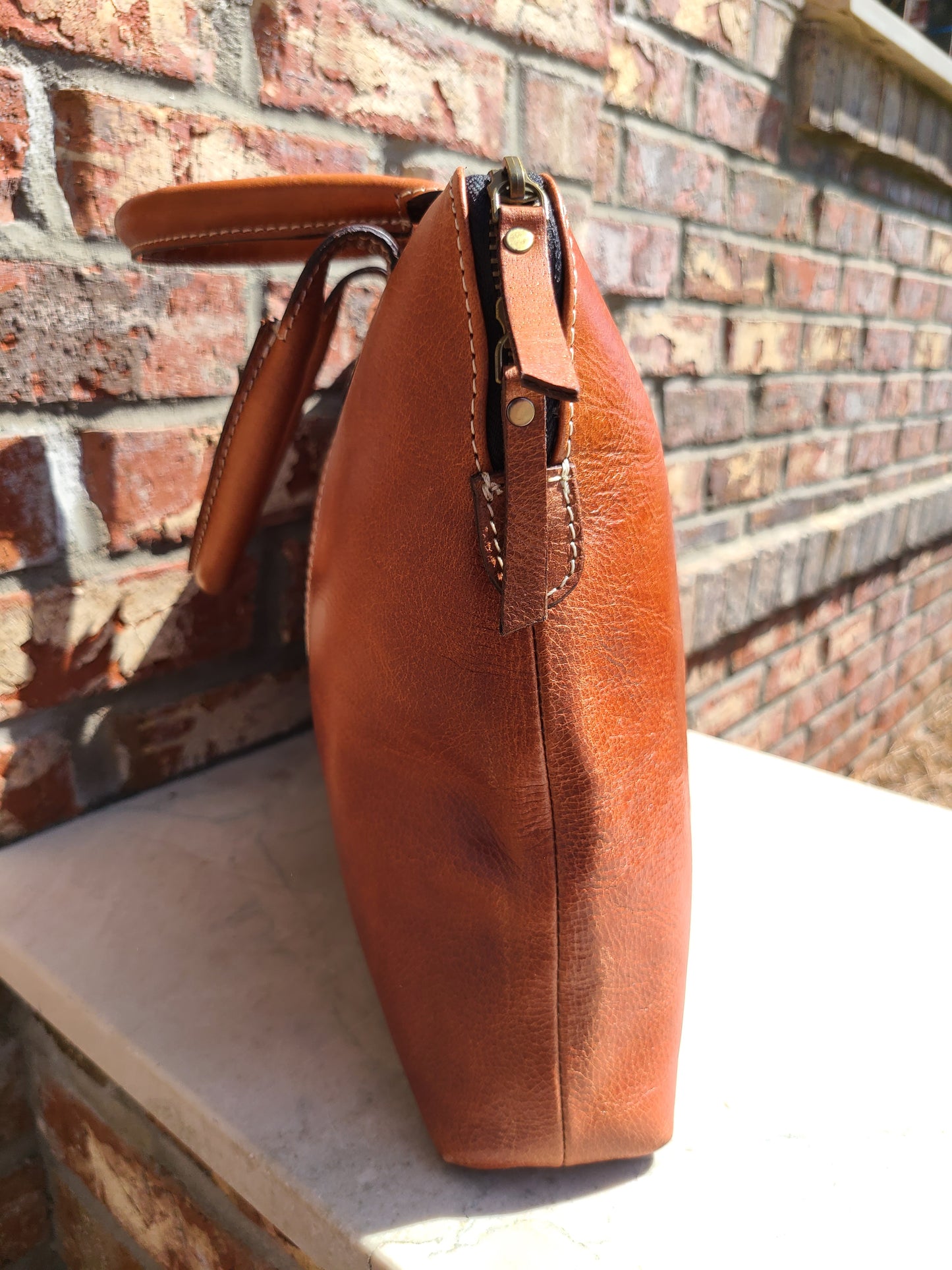 Leather Messenger Laptop Sleeve-Status Co. Leather Studio