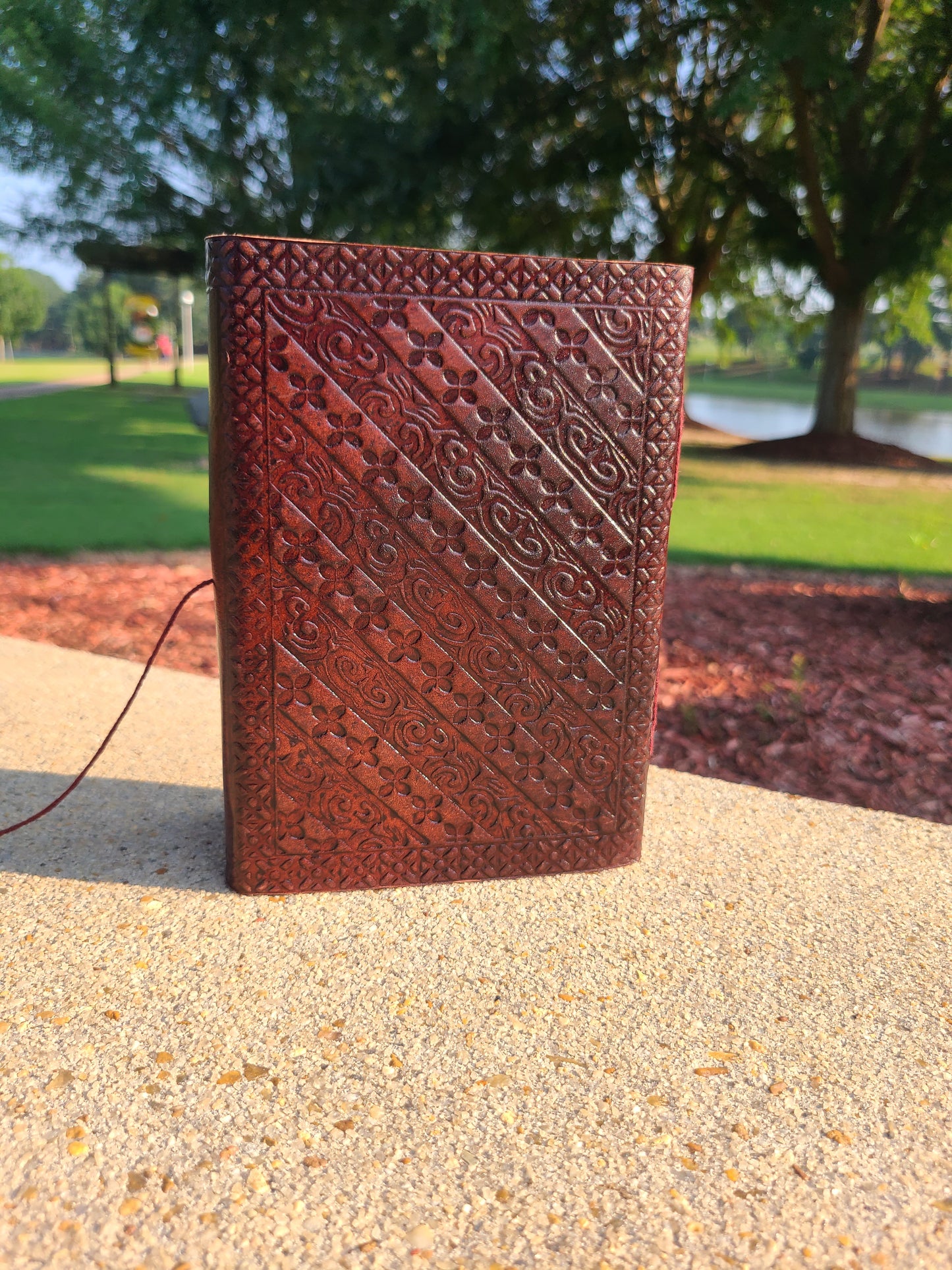 Tree Of Life Red Leather Writing Journal-Status Co. Leather Studio