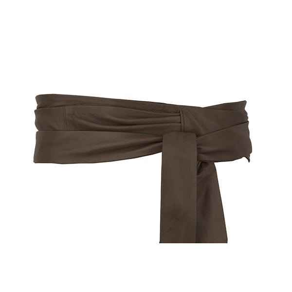 Ladies Nappa Lambskin Leather Obi Wrap Belt, Ultra Soft Sheepskin Kimono Belt, Women's Leather Sash Belt, One Size Fits All Belt-Status Co. Leather Studio