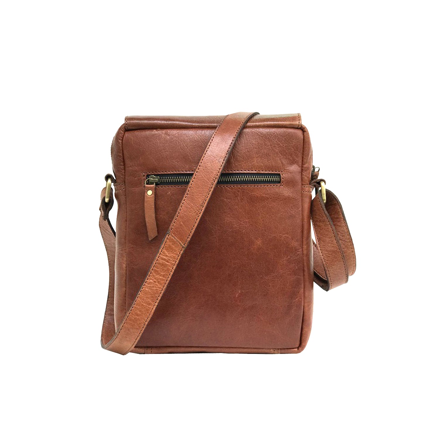 Full-grain Buffalo Leather Sling Messenger Bag - Expresso Brown-Status Co. Leather Studio