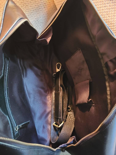 Handcrafted Black Cowhide Leather Duffel-Status Co. Leather Studio
