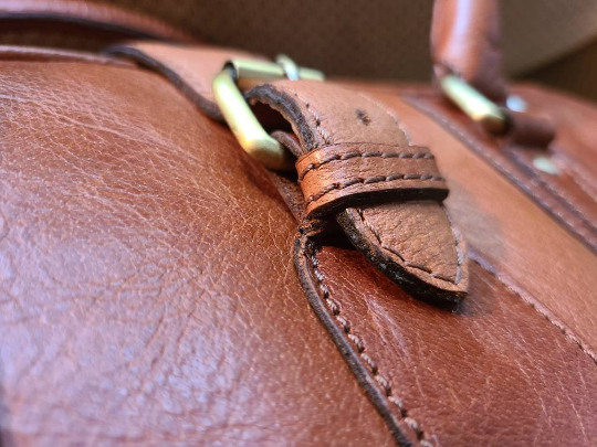 Handcrafted Brown Cowhide Leather Duffel-Status Co. Leather Studio