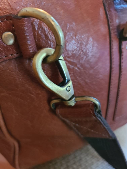 Handcrafted Brown Cowhide Leather Duffel-Status Co. Leather Studio