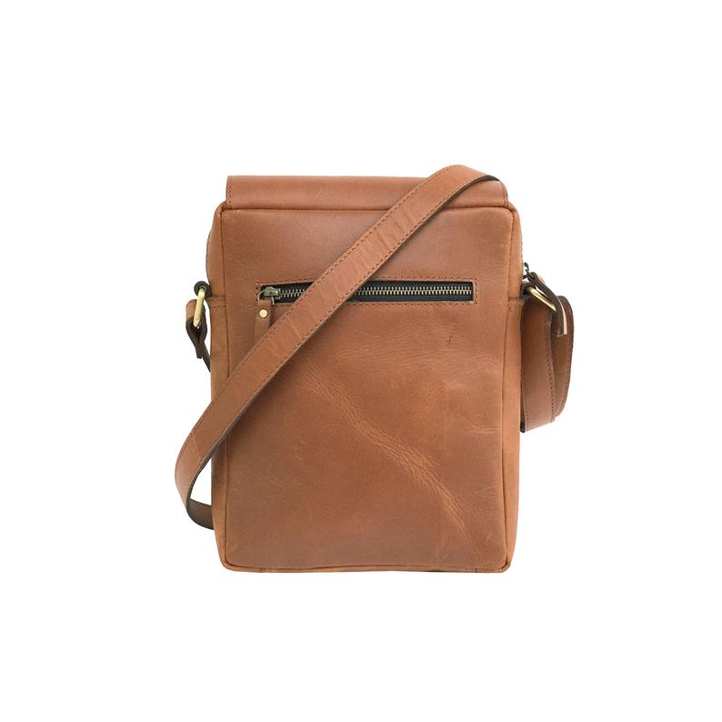 Full-grain Buffalo Leather Sling Messenger Bag - Expresso Brown-Status Co. Leather Studio