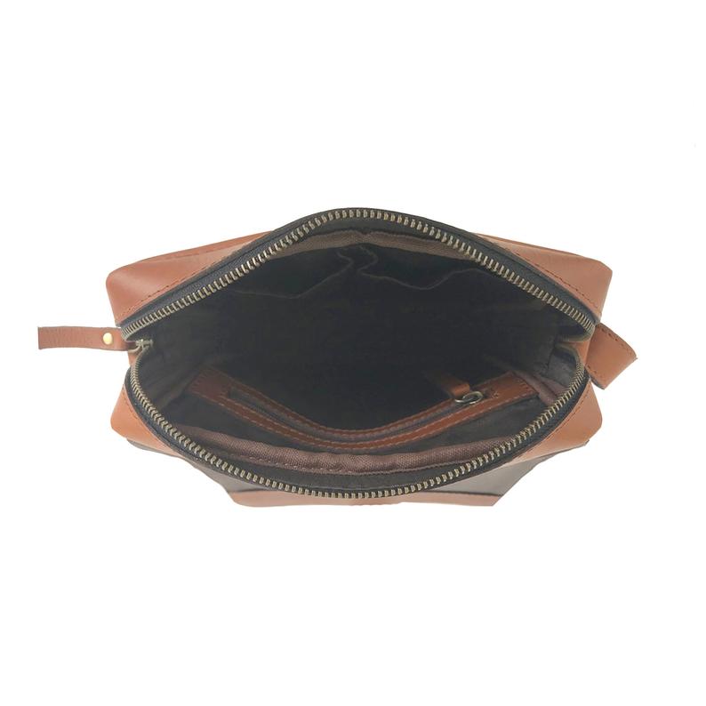 Full-grain Buffalo Leather Sling Messenger Bag - Expresso Brown-Status Co. Leather Studio