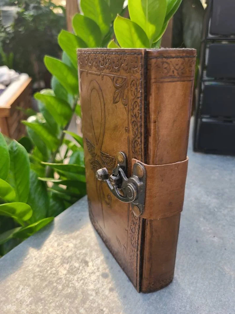 Ancient Egyptian Ankh Leather Journal-Status Co. Leather Studio