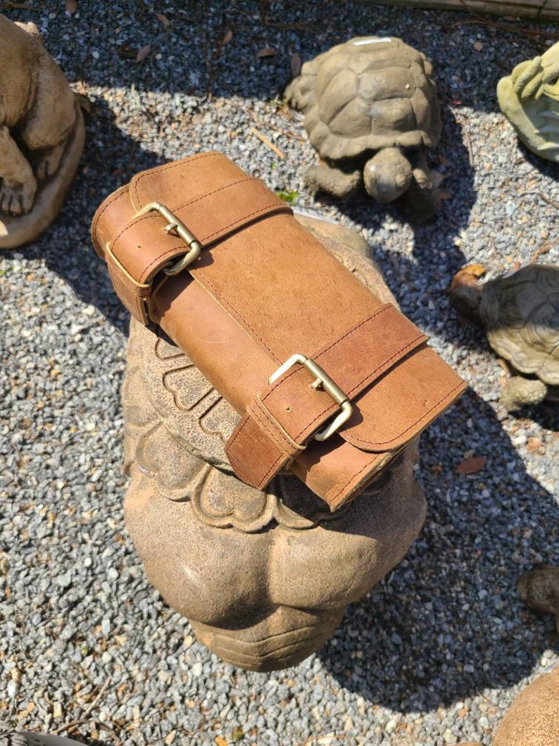 Leather Travel Pouch - Hunter Brown-Status Co. Leather Studio