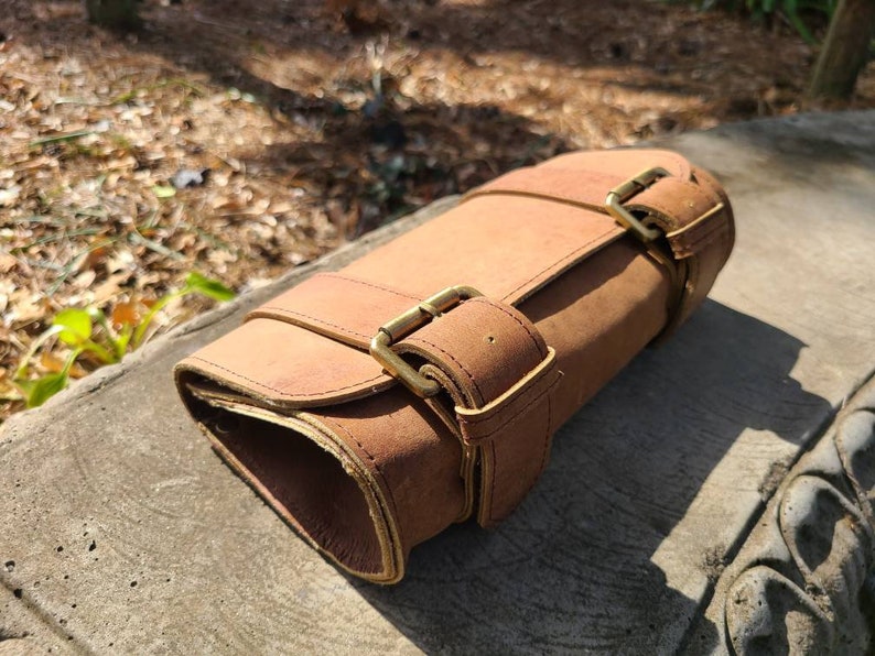 Leather Travel Pouch - Hunter Brown-Status Co. Leather Studio