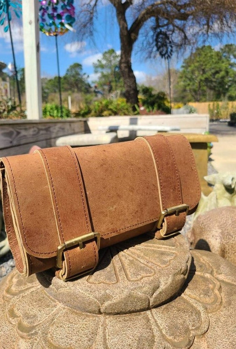 Leather Travel Pouch - Hunter Brown-Status Co. Leather Studio