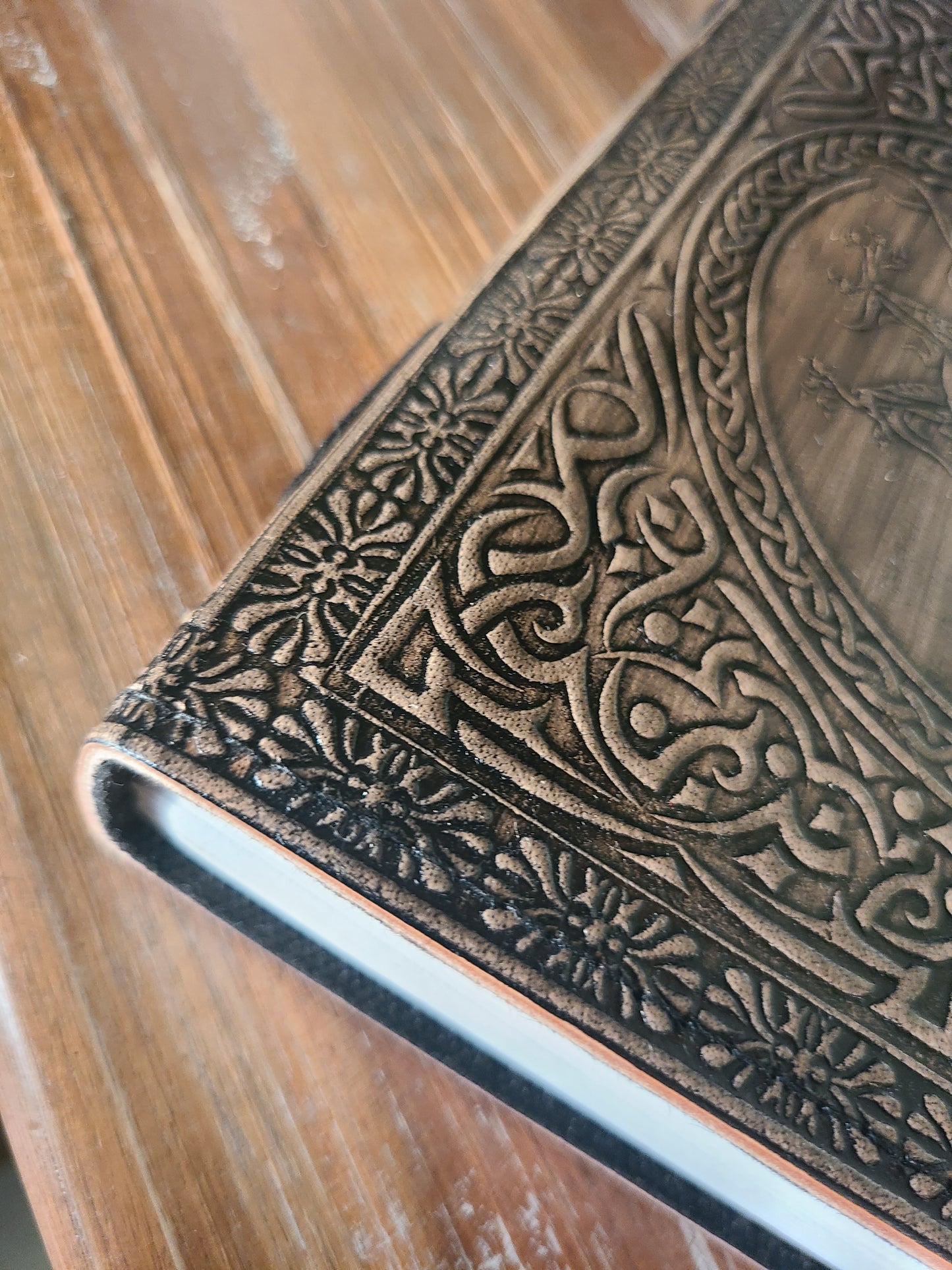 Medieval Dragon Leather Writing Journal - Tan