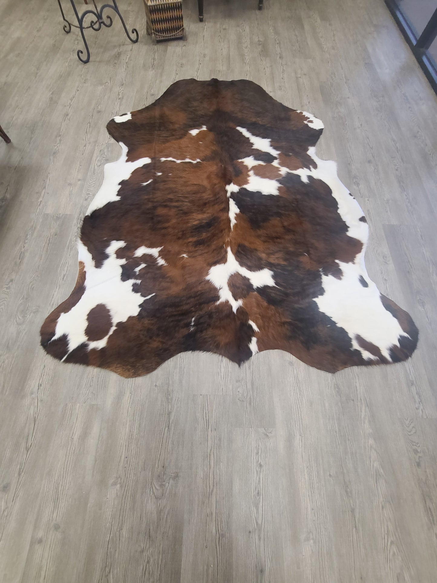 Brazilian Cowhide Rug - Tri-Color Dark - 8 ft x 6 ft-Status Co. Leather Studio