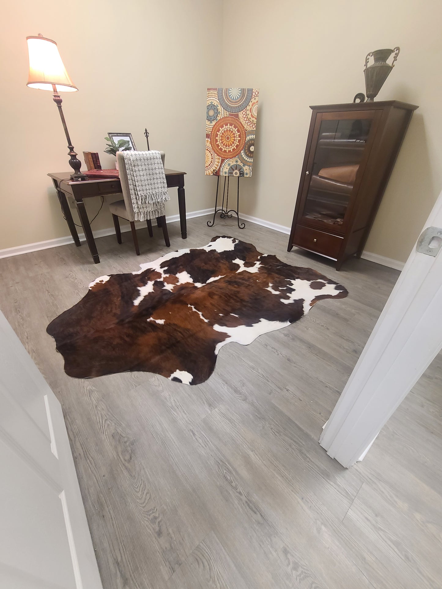 Brazilian Cowhide Rug - Tri-Color Dark - 8 ft x 6 ft-Status Co. Leather Studio