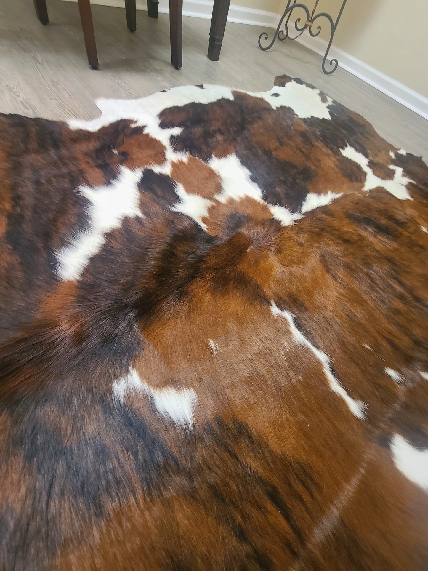 Brazilian Cowhide Rug - Tri-Color Dark - 8 ft x 6 ft-Status Co. Leather Studio