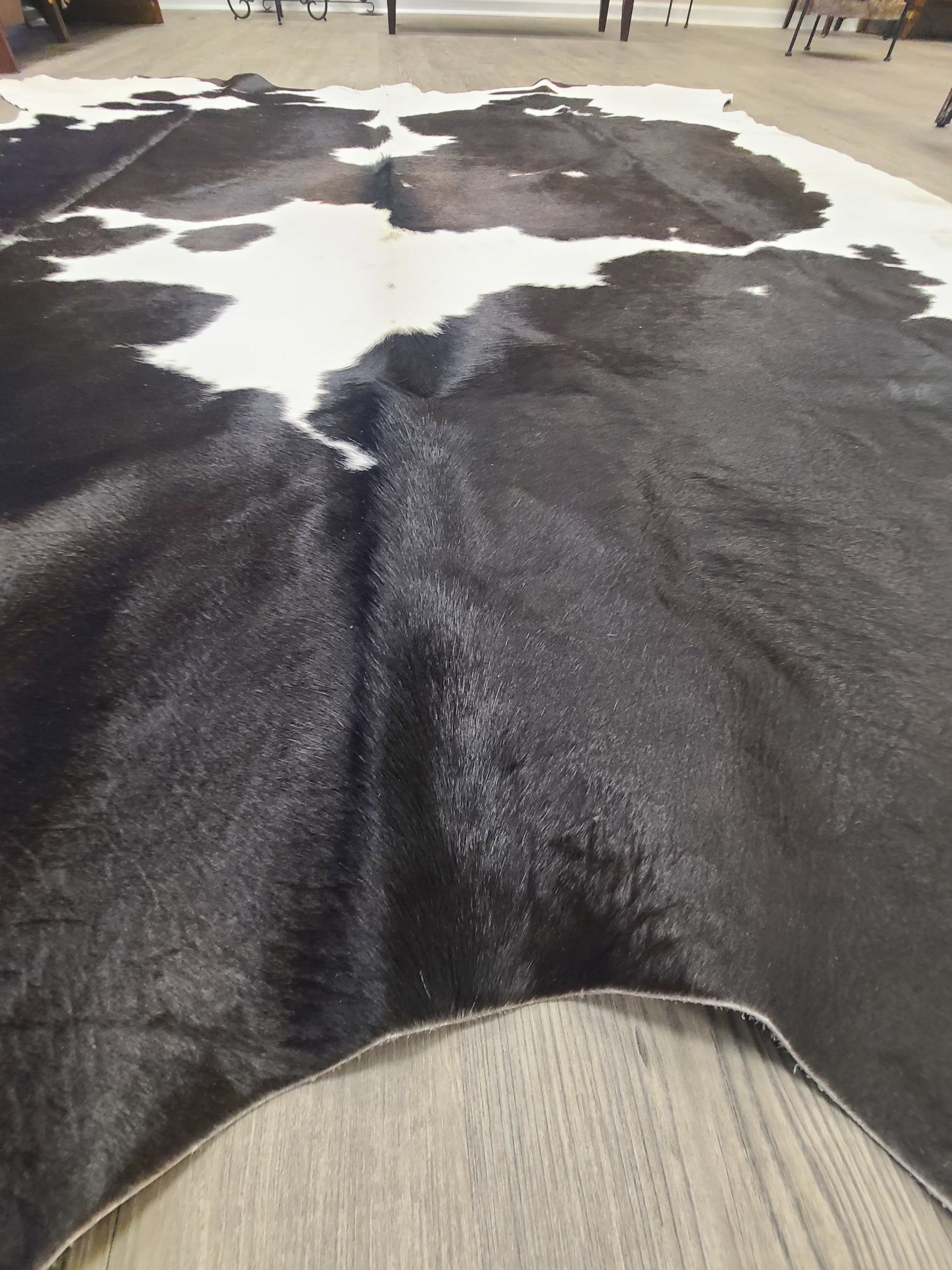 Brazilian Cowhide Rug - Black & White Spotted - 9 ft x 7 ft-Status Co. Leather Studio