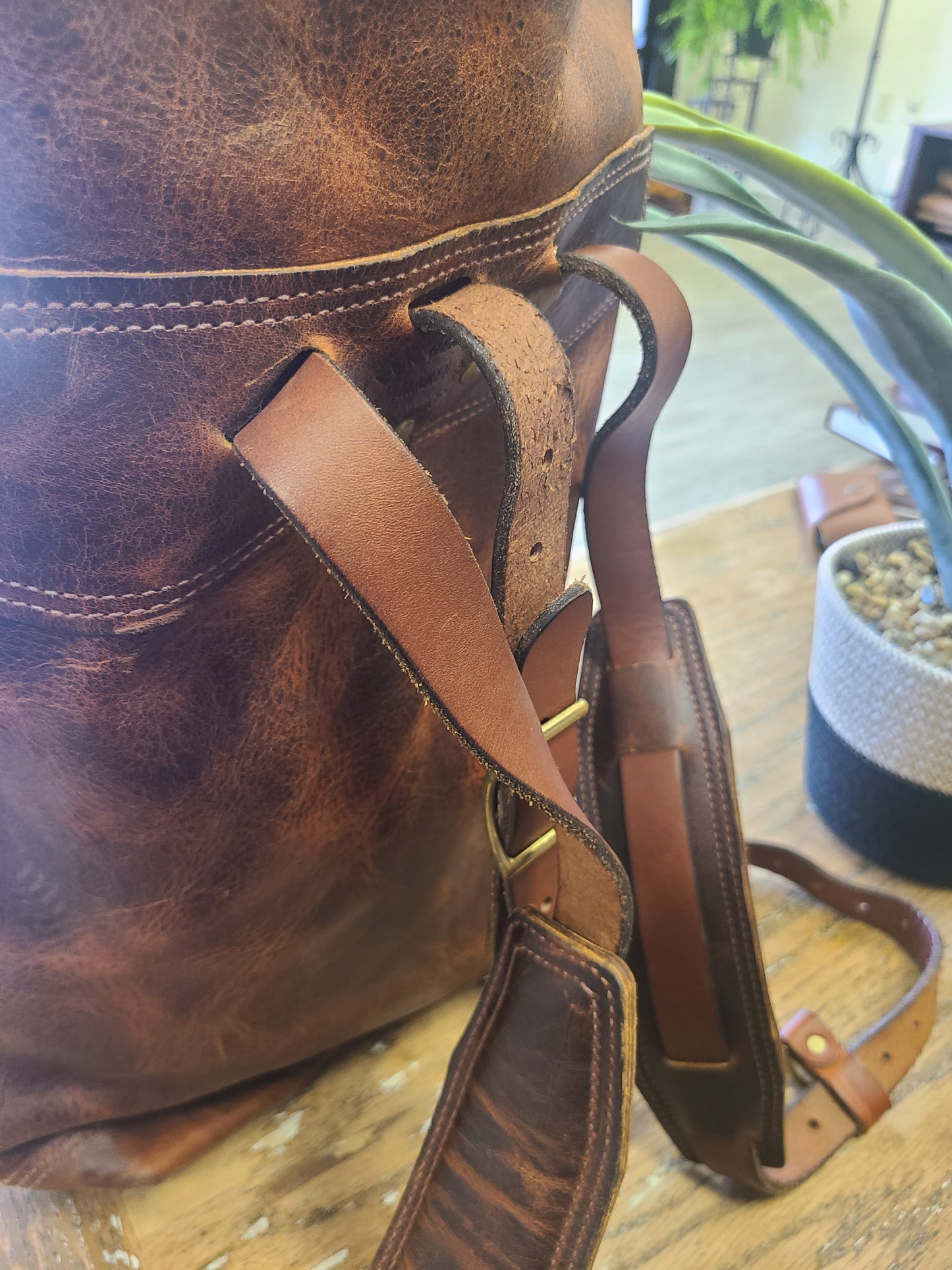 Ben Geisler Leather Cowhide Travel Rucksack-Status Co. Leather Studio