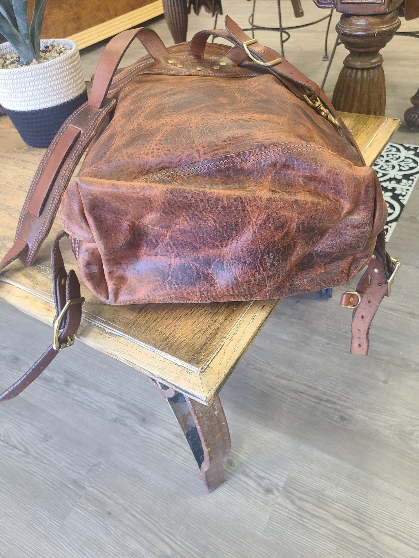 Ben Geisler Leather Cowhide Travel Rucksack-Status Co. Leather Studio