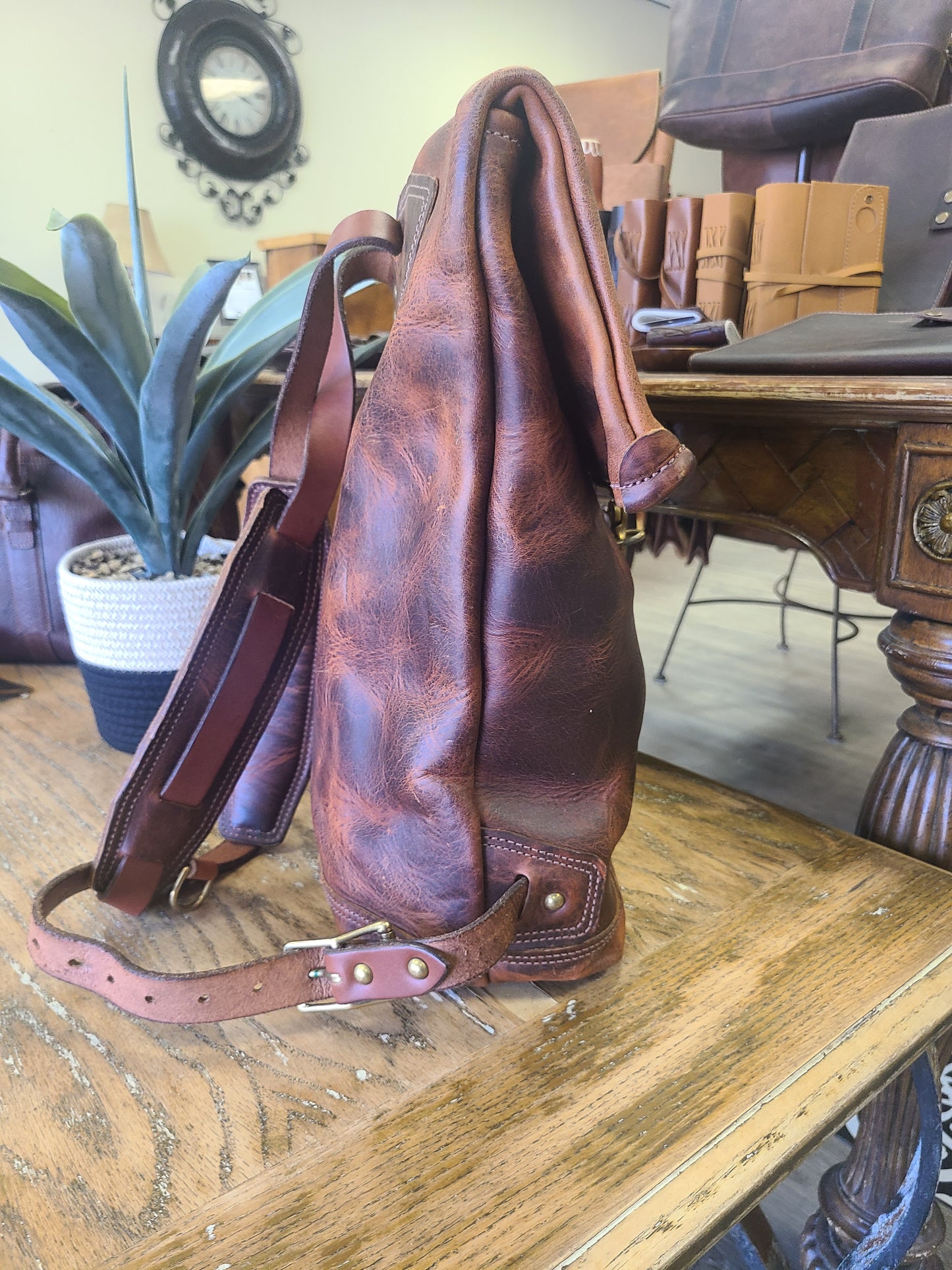 Ben Geisler Leather Cowhide Travel Rucksack-Status Co. Leather Studio